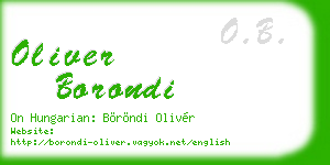oliver borondi business card