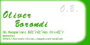 oliver borondi business card